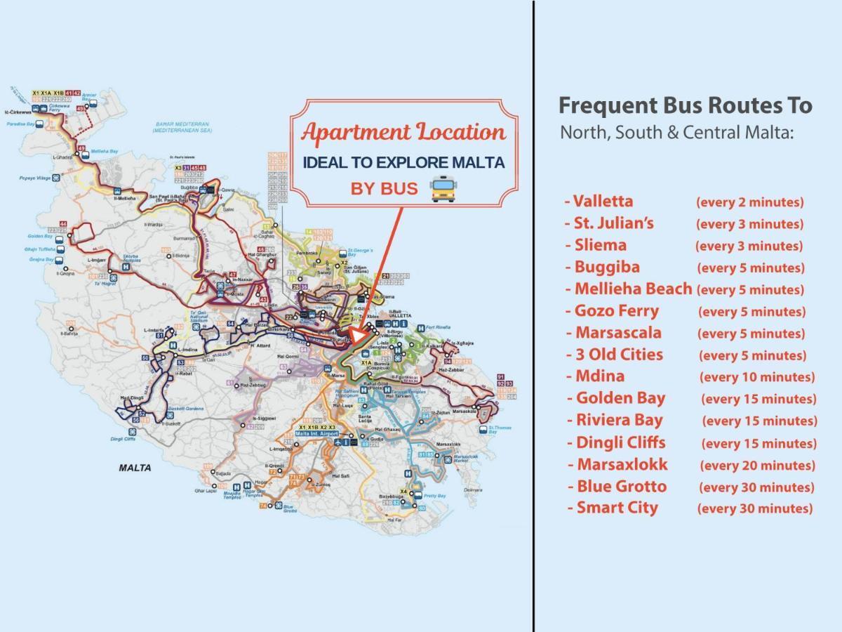 - Near Valletta & Sliema - Bus Lines Homestay *